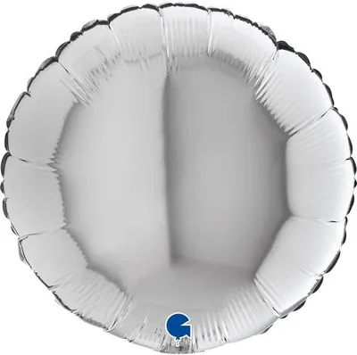 Produktbild von Folienballon rund silber, ø45cm