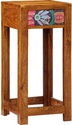 Immagine prodotto di Tavolino Floreale con cassetto Marrone 35 x 35 x 75 cm