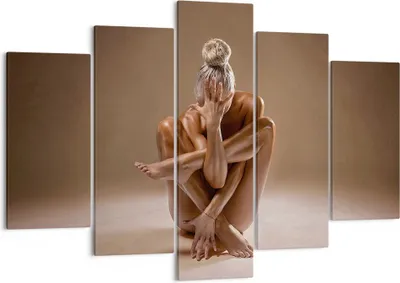 Produktbild von Bild auf Leinwand - Leinwandbild - 5 Teile - Nackt Frau Figur - 150x100cm - Wand Bild - Wanddeko - Wandbilder - Leinwanddruck - Bilder - Wanddekoration - Leinwand bilder - Wandbild - EA150x100-4775