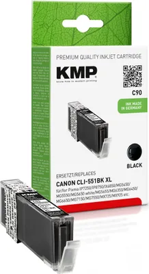Image de KMP Patrone Canon CLI-551BK XL black 5400 Seiten C90 kompatibel