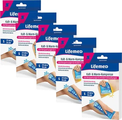 Produktbild von 5x Lifemed Kalt + Warm Kompresse S 14 cm x 13 cm
