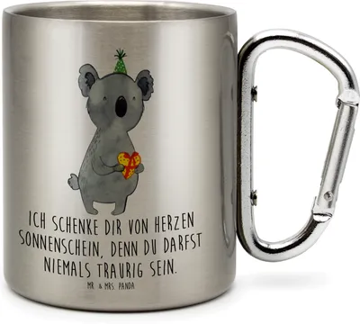 Produktbild von Mr. & Mrs. Panda Thermobecher Koala Geschenk - Transparent - Teebecher, thermotasse, Geburtstag, Trinkbecher Edelstahl, Teetasse, Party, Edelstahltasse