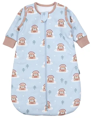 Produktbild von TupTam Schlafsack Baby 2.5 TOG - Ganzjahresschlafsack mit abnehmbaren Ärmeln, Farbe: Otter, Größe: 56-62