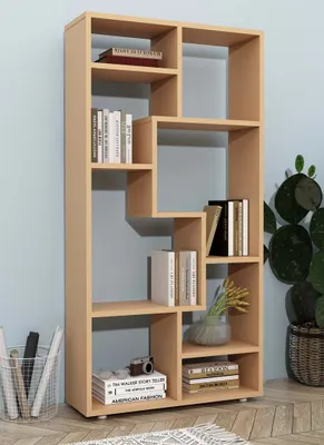 Produktbild von VCM Holz Standregal Bücherregal Medienregal Aufbewahrung Raumteiler Deko Regal Lanisa M