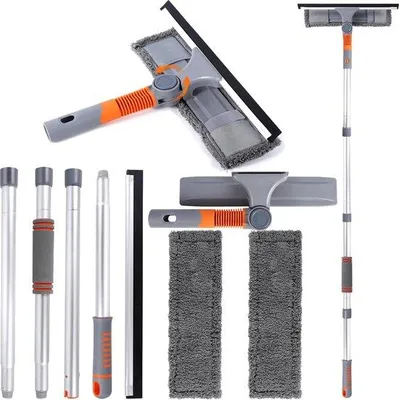 Image de Brosse de nettoyage télescopique 58-162 cm pour les fenêtres en hauteur, à l'intérieur comme à l'extérieur