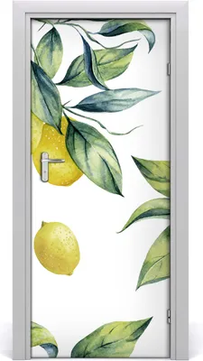 Produktbild von Tulup Türaufkleber 85x205 cm Dekorative Aufkleber Selbstklebend Wasserdichte Tapete Abnehmbar Schlafzimmer Wohnzimmer Wohnkultur - Zitrone