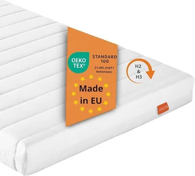 Imagen del producto de Colchón de 140x200x11 cm, fabricado con espuma de confort, nivel de firmeza 2 y 3, modelo Basic 30