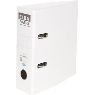 Produktbild von Elba Lever Arch File Rado Plast, 75 mm, for A5 Portrait, PVC White, 7,5 cm, 23 cm, Weiß