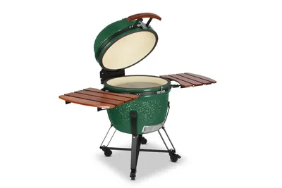 Produktbild von Kamado SE-26 Grill Grün 66cm Grilldurchmesser BBQ Keramik Holzkohlegrill Grill mit Holzkohle