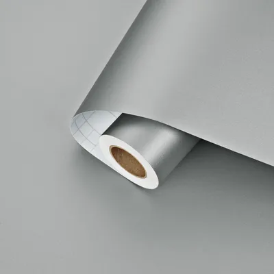 Image de Papier peint adhésif gris pour meubles et murs, dimensions 40 x 200 cm