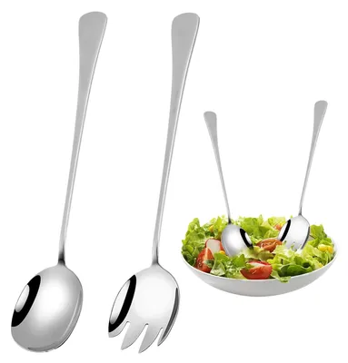 Salatbesteck-Set, Edelstahl, 28 cm, 2-teilig