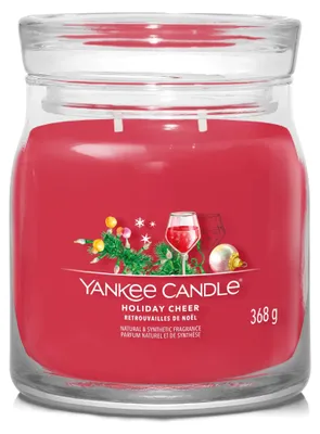 Productafbeelding van Yankee Candle Holiday Cheer, ronde kaars, rood, brandduur 50 uur, 1 stuk