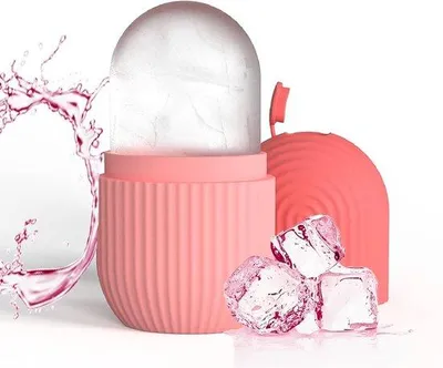 Imagen del producto de Rodillo facial, antiarrugas, reduce la hinchazón, mejora la piel, color rosa, reutilizable