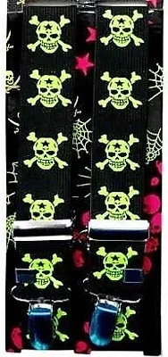 Produktbild von Hosenträger mit Totenköpfen, Suspenders with skulls,Tirantes con calaveras