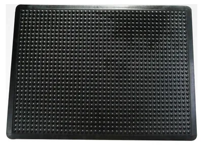 Produktbild von Doortex Anti-Ermüdungsmatte | Arbeitsplatzmatte | 90 x 120 cm | aus 100 % Gummi | schwarz | rechteckig | mit Noppenstruktur