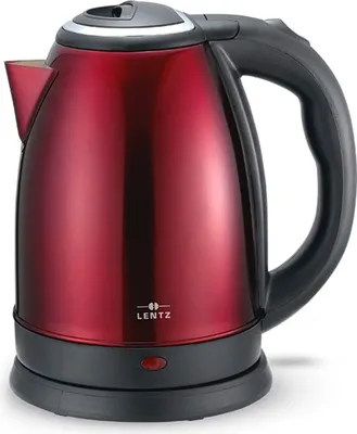Produktbild von Lentz 1800 Watt 1,8 L Edelstahl Wasserkocher, Farbe: ROT 20797