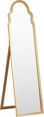 Obrázek produktu pro BELIANI Stojací zrcadlo zlaté MDF rám sklo 40 x 150 cm vysoké se stojanem moderní design