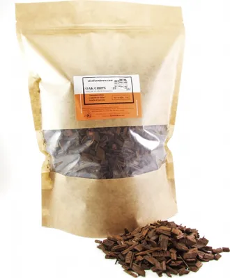 Produktbild von Eichenholzchips Amerikanisch 1kg - Stark Getoastet, Eichenholz Chips Holzspäne Eichenholzspäne