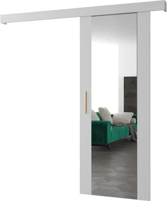 Produktbild von MEBLE KRYSPOL Salwador 2 Schiebetür, 80x204 cm, Weiß, Weiß, Gold
