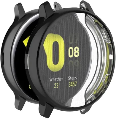 Produktbild von Strap-it TPU-Hülle – Passend für Samsung Galaxy Watch Active 2 44 mm – Rundumschutz – Schwarz