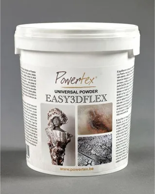 Immagine prodotto di Powertex Easy 3D flex 1 kg Sculture e pittura Tecnica mista Pasta strutturante Crepe Formazione di crepe