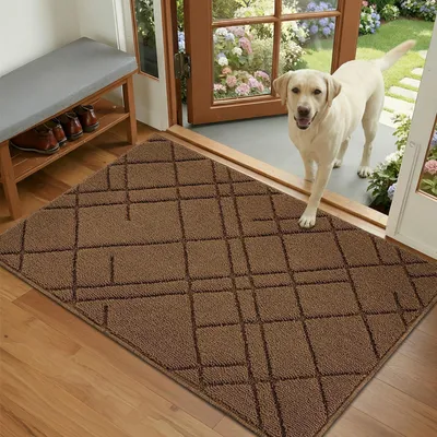 Productafbeelding van Binnenmat met antislip oppervlak, bruin, rechthoekig, 60x90 cm