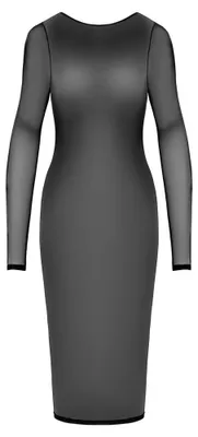 Produktbild von Damenkleid, Schwarz, Größe XL, mit langen Ärmeln