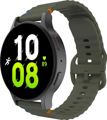 Produktbild von Cazy Uhrenarmband geeignet für Samsung Galaxy Watch Band (ActiveFlex) – Smartwatch-Armbänder – Universelles Armband geeignet für Samsung Galaxy Watch 7 / Watch 6 / Watch 5 / Watch 4 / Watch FE - Khaki
