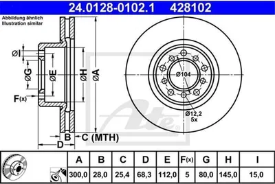 Image de Disque de frein ATE 24.0128-0102.1