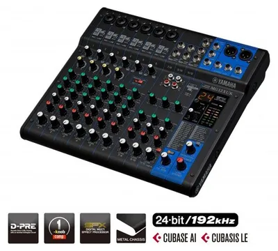 Produktbild von Yamaha MG12XUK, 12 Kanäle, 22,9 W, Schwarz