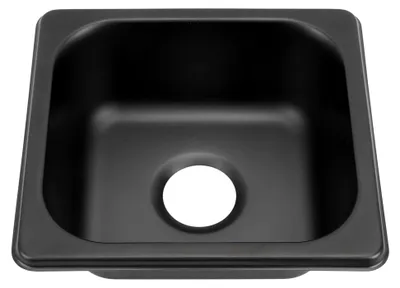 Produktbild von Küchenspüle aus 304 Edelstahl, Schwarz elektroplattiert, für Wohnmobile und Boote, kratzfest und leicht zu reinigen, 175 x 160 x 70 mm