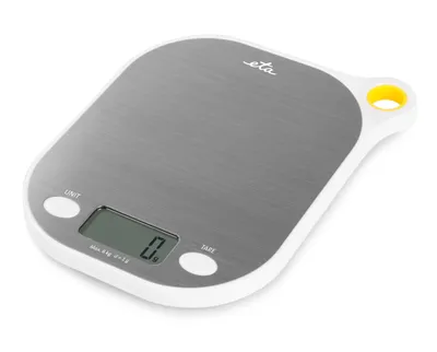Obrázok produktu pre Eta Grami, Elektronická kuchynská váha, 8 kg, 1 g, Biela, Nerezová oceľ, Nerezová oceľ, Nerezová oceľ