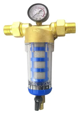 Sediment-Wasserfilter mit Manometer, 3/4 Zoll, Vorfilter