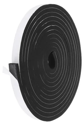 Türdichtungsstreifen, selbstklebend, 7 cm x 3 cm x 20 m, schwarz