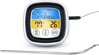 Immagine prodotto di Termometro digitale per barbecue - Visualizzazione rapida della temperatura - Barbecue e cucina - Bianco