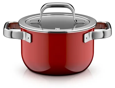 Image de WMF Fusiontec Mineral Pro, Kochtopf mit Deckel, 16 cm, Passion Red 3201114100 4000530759955