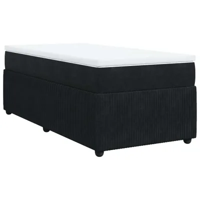 Produktbild von vidaXL Boxspringbett mit Matratze Schwarz 90x190 cm Samt