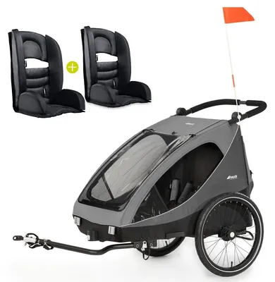 Produktbild von Hauck 2in1 Fahrradanhänger Sparset Dryk Duo