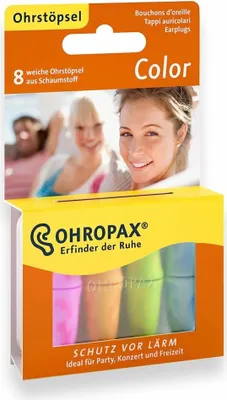 Immagine prodotto di Tappi per orecchie - Colore - Schiuma - Tappi per orecchie - 4 paia