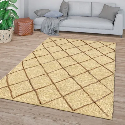 Produktbild von TT Home Wohnzimmer Teppich Kurzflor Handgeknüpft Skandi Design 3D Optik Modern Größe 240x340 cm