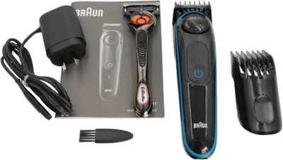 Produktbild von Braun BT3240 Bartschneider für Männer 39 Längen 0,5-20mm Wiederaufladbar Waschbar Schwarz/Blau
