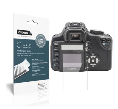 Produktbild von 2x Schutzfolie für Canon EOS 350D - Anti-Shock 9H Folie dipos Glass Kunststoffglas