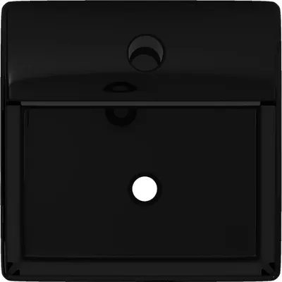 Produktbild von Cloris DesignMöbel Waschbecken - Schwarz Keramik Waschbecken mit Hahnloch schwarz quadratisch Schlichtes7608077