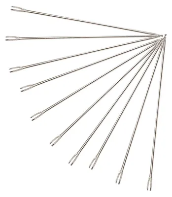 Produktbild von Puppenhaar-Entwurzelungsnadeln - 10 Stück Set - Werkzeug für die Puppenherstellung - 0,6 mm