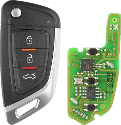 Immagine prodotto di Chiave universale per auto con telecomando, 3 pulsanti, compatibile con lo strumento chiave VVDI, 5 pezzi