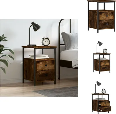 Immagine prodotto di vidaXL Comodino rovere fumé 34x35,5x50 cm materiale legno - Comodini