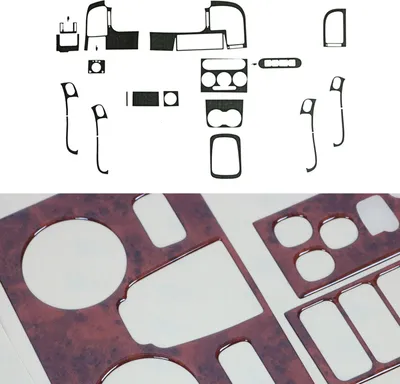 Image de Décor intérieur Cockpit pour Opel Zafira 1998-2005 optique bois de racine 21x