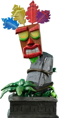 Produktbild von First 4 Figures Crash Bandicoot Aku Aku Maske Statue 40 cm F4FMINAKUST