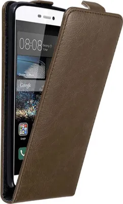 Obrázek produktu pro Cadorabo pouzdro pro Huawei P8 Protective Cover in Brown Flip Case Obal na mobilní telefon