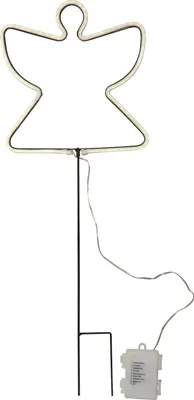 Produktbild von Outdoor Stableuchte Engel weiß Timer H 65cm